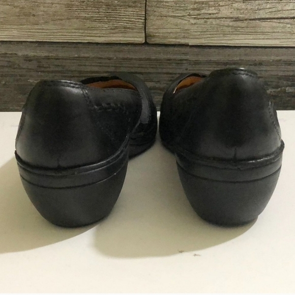 Clarks 86325 Unstructured Black Med Wedge Pumps Comfort Shoe Size 10 - Picture 5 of 8